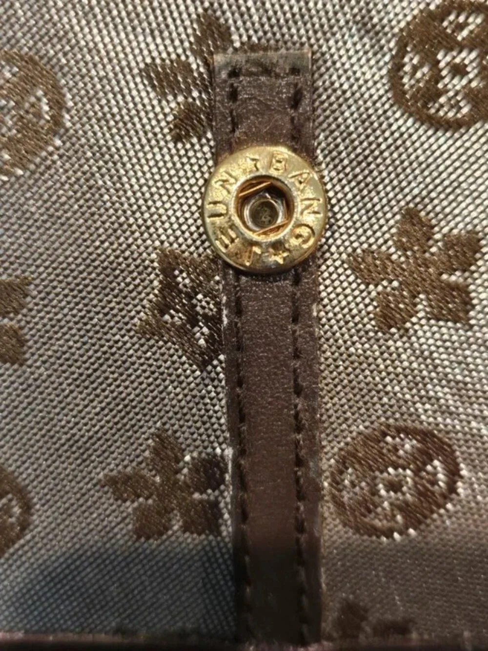 Brown Patterned Jewelry Travel Case with Top Handle